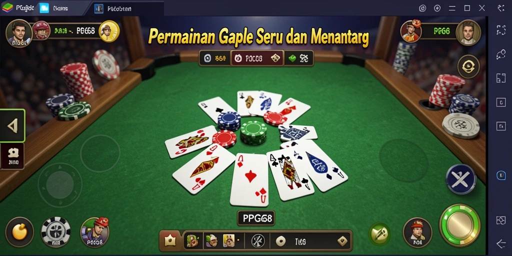 Screenshot gameplay PGG68 yang mengasyikkan saat bermain Gaple.