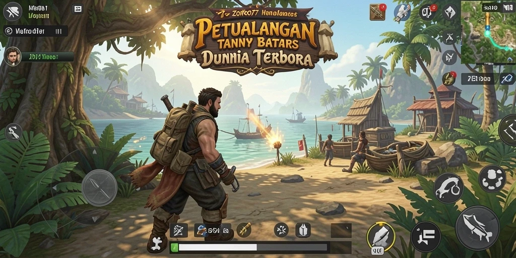 Tampilan menarik dari gameplay ZORO77 di dunia terbuka.