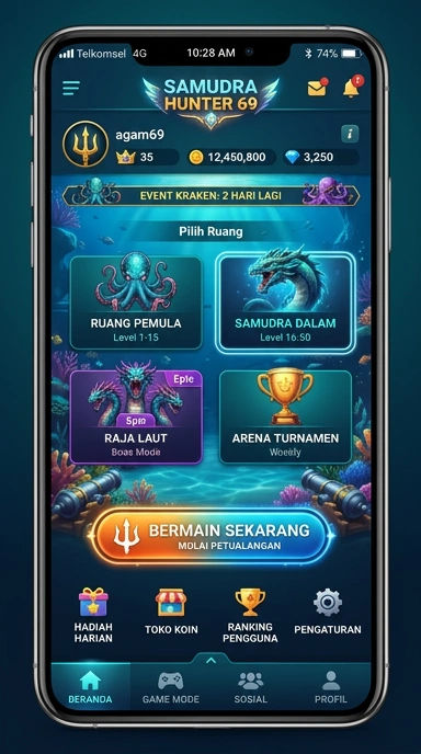 Tampilan beranda pusat unduh aplikasi agam69.